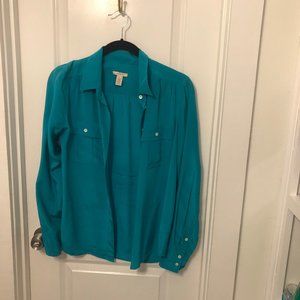 J. Crew silk button down